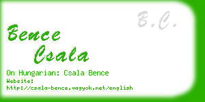 bence csala business card